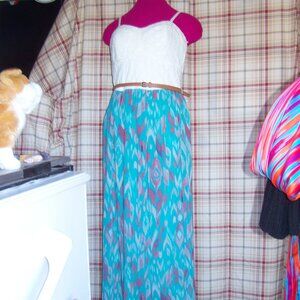Lily Rose NWT Belted Maxi Dress Sz XL